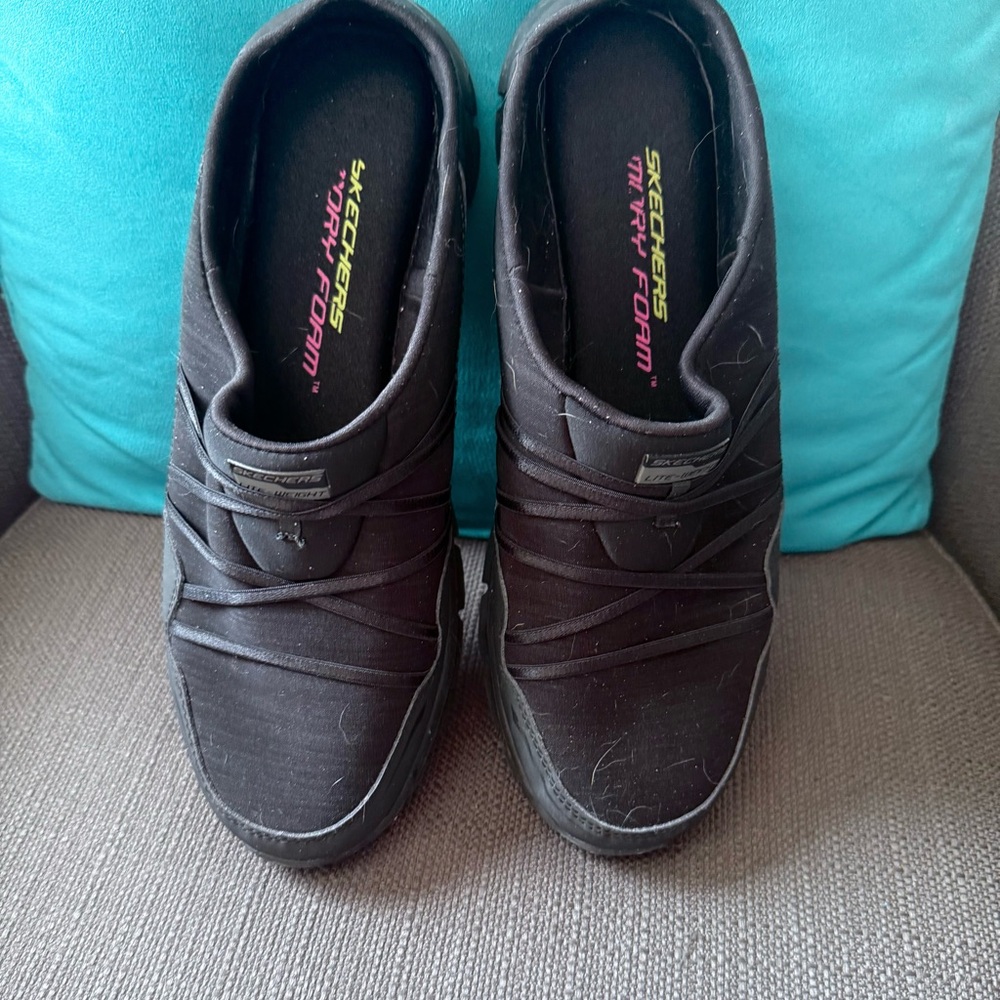 Skechers Black Slip-On Shoes